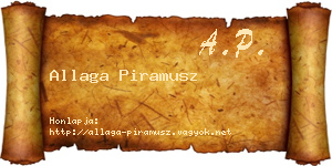 Allaga Piramusz névjegykártya